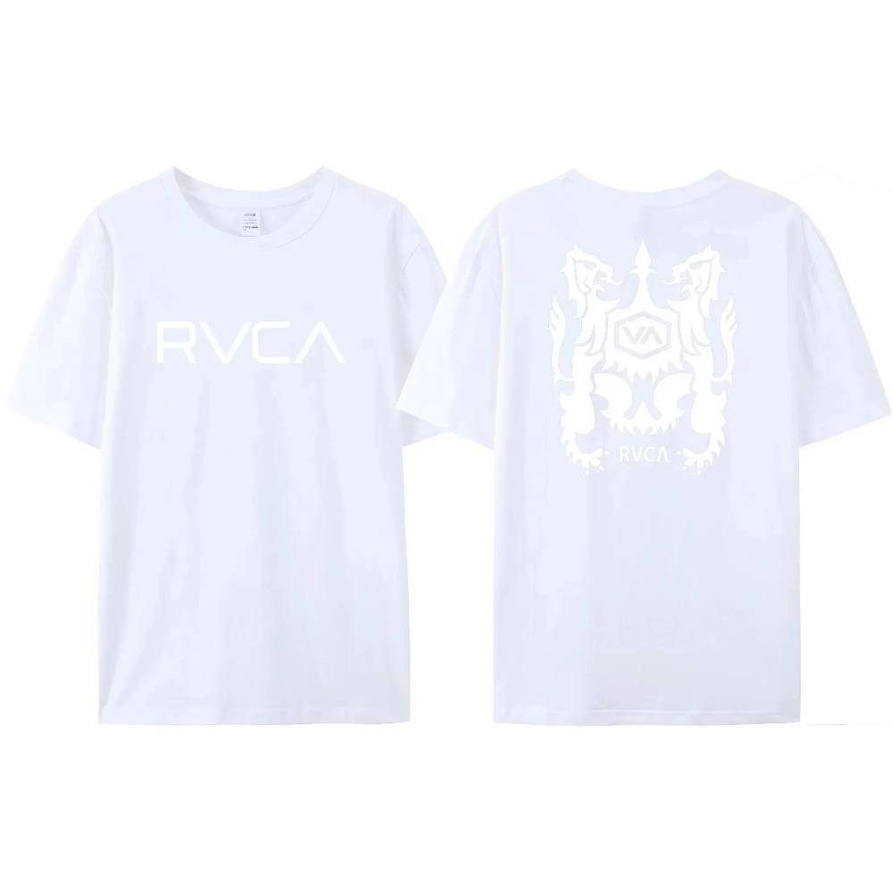 100% Хлопок RVCA Футболка Мужская Женская THE BALANCE OF OPPOSITES Футболка Футболка Оверсайз Короткий Рукав Дизайн Фирменная Футболка Топ Одежда