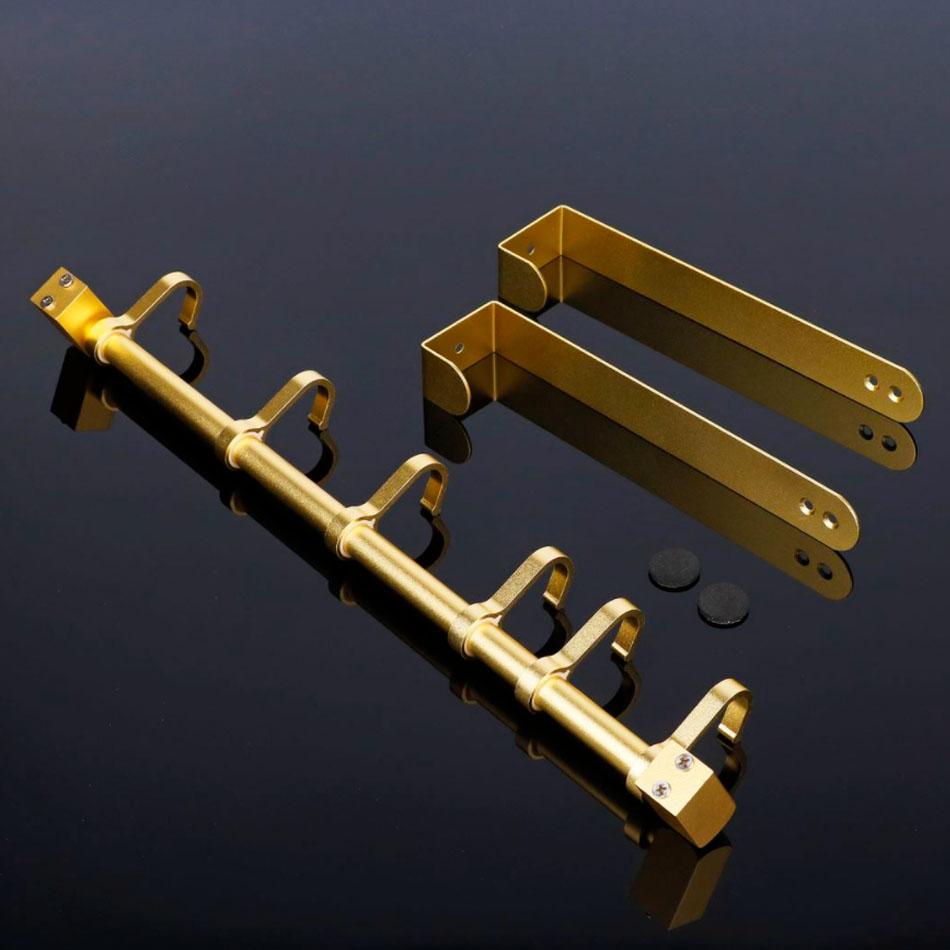 Алюминиевый дверной крючок матовый золотой черный серебристый съемный ряд настенный крючок 6 для ванной комнаты кухни домашний декор металлический держатель для полотенец