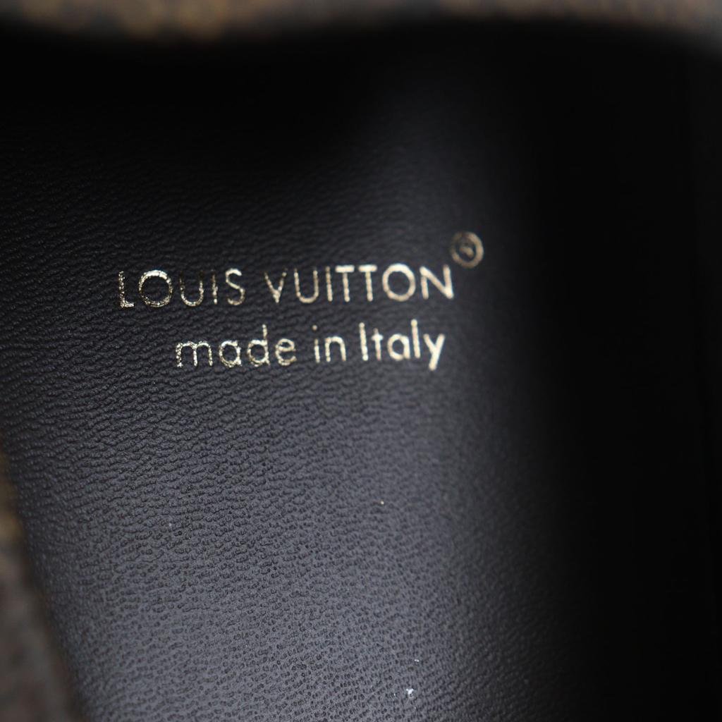 Отличные палубные туфли LOUIS VUITTON LV Driver Дамие канва мужские 6.5 1ADGBG Б/у