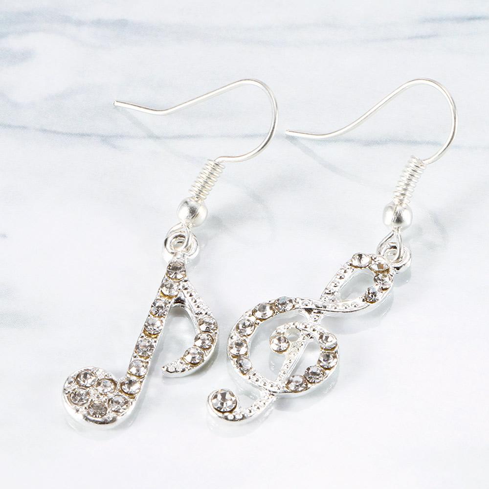 New Brand Music Note Drop Summer Drop Earring Earrings Jewelry Crystal Dangle Fashion Accessories