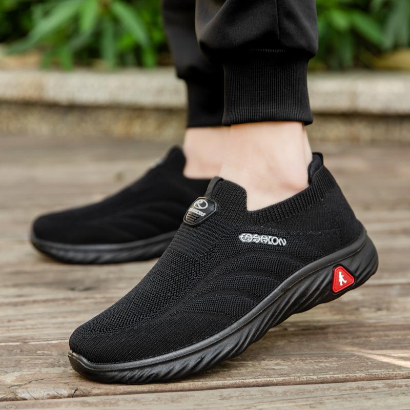 Мужская обувь, весенние новинки, однопедальные туфли для пап, сетчатая мужская повседневная спортивная обувь для мужчин среднего и пожилого возраста, прогулочная обувь для мужчин