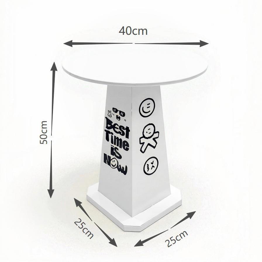 Промышленный журнальный столик/металлический стол с закругленными краями/ретро-индустриальный стиль для дома, улицы, небольших помещений, гостиной, офиса
