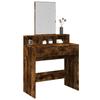VidaXL Dressing Table with Mirror Smoked Oak 80x41x144.5 Cm, Makeup Table, Bedroom Dressing Table, Dressing Table with 848175