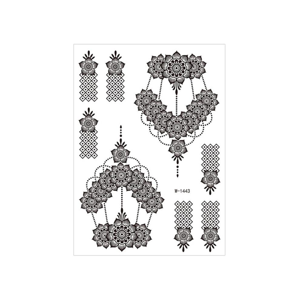 India Mehndi Flower Henna Temporary Tattoo Body Art Sticker Finger Hand Legs Arm