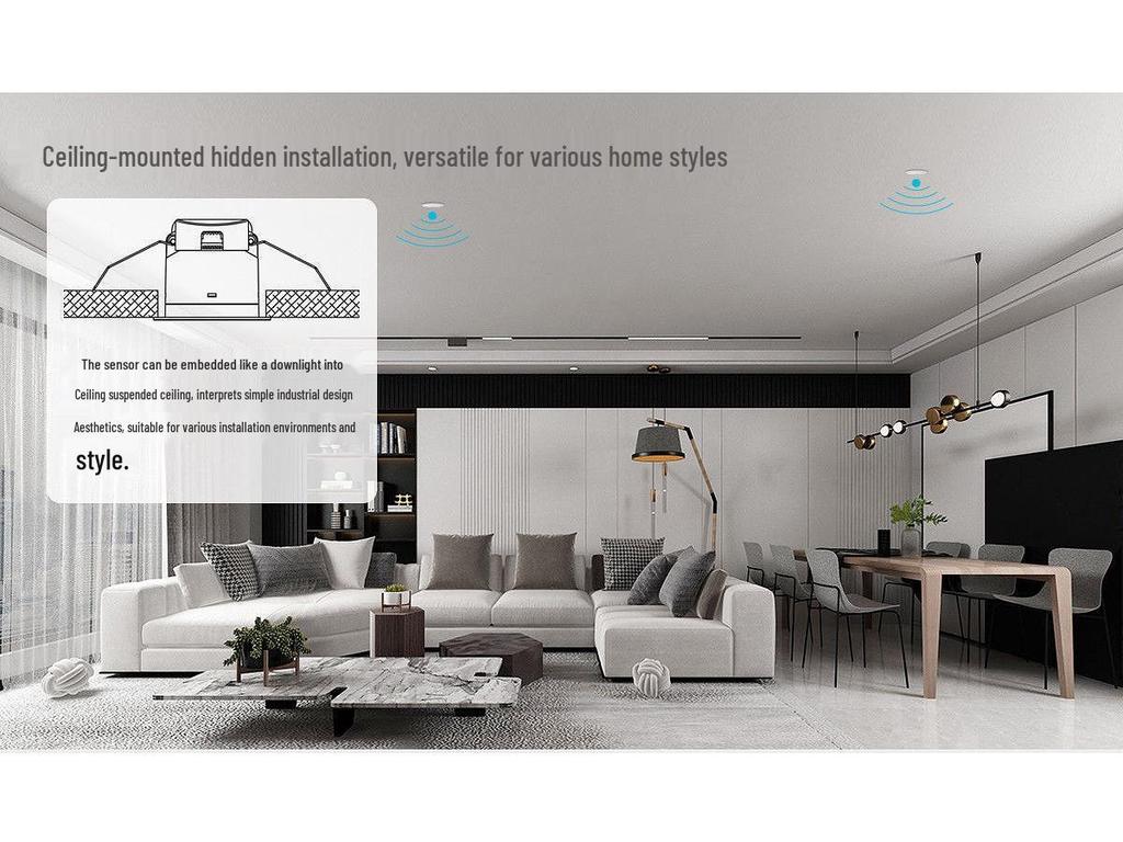 Датчик присутствия человека Tuya Zigbee с миллиметровым радаром для точного обнаружения