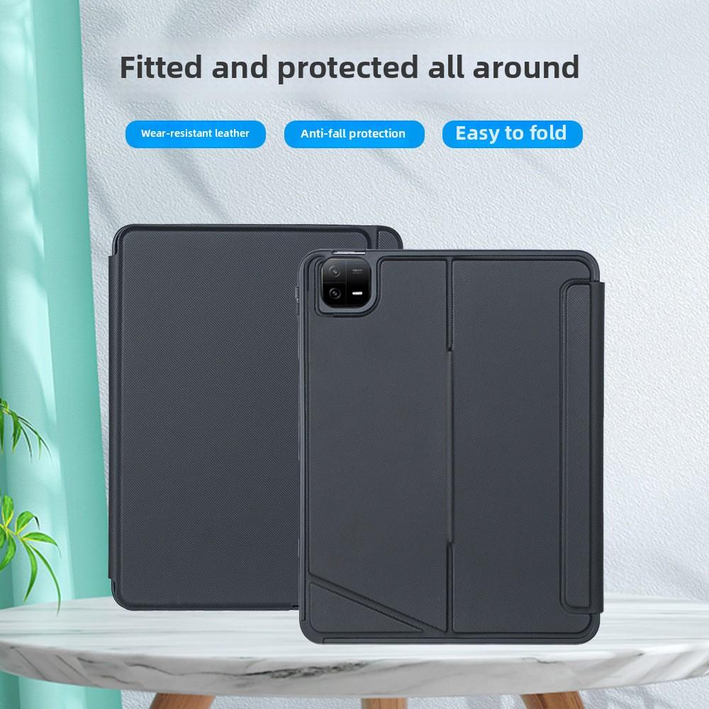 Leather Keyboard Case for Xiaomi Pad 5 6Pro 11 Inch Magnetic Detachable with Touch Control Bluetooth Keyboard