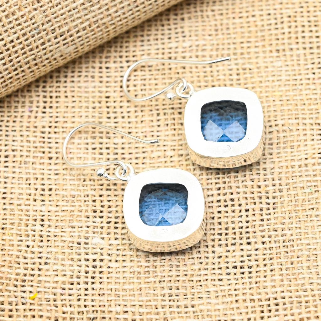 Великолепный танзанит, ювелирные изделия из стерлингового серебра 925 пробы, серьги ручной работы для свадебного подарка