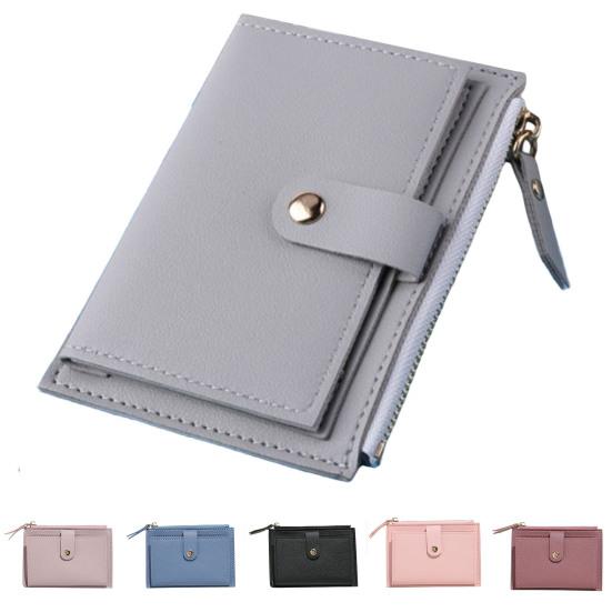 Привлекательный женский многофункциональный кошелек из искусственной кожи с пряжкой