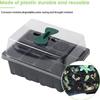 12 Hole Tray Seed Starter Tray with Lid Grow Box Seedling Nursery Tray for Greenhouse Seedling