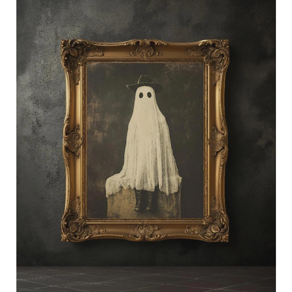 Set of 3 Ghost Halloween Poster, Spooky, Halloween Home Decor, Halloween Art Poster, Fall Decoration, Halloween Wall Decor