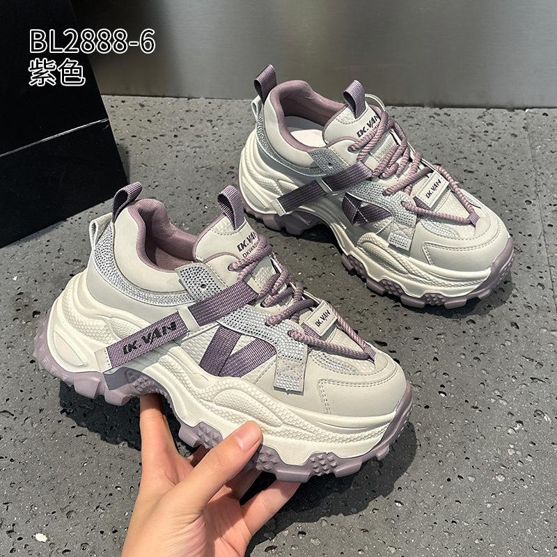 Кожаные кроссовки на платформе в стиле "dad shoes" весенняя новинка, маленькие повседневные спортивные туфли