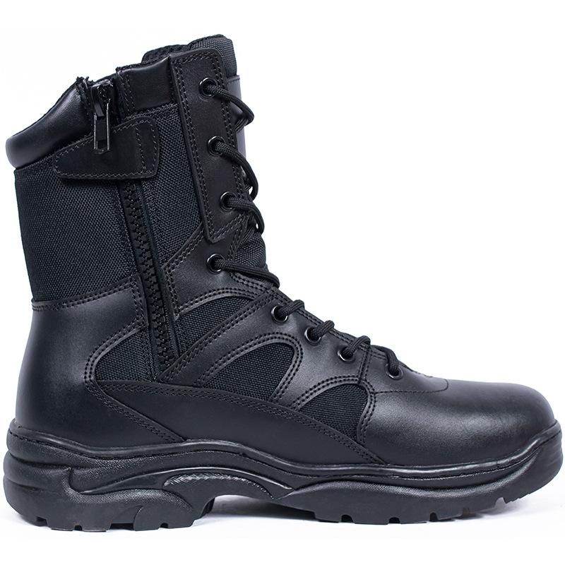 Outdoor Leisure High Top Boots Genuine Leather Breathable Training Shoes Black Sand Proof Desert Wear-resistant