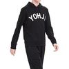 Adidas Y-3 Yohji Letters Hoodie Black/Off White Мужская уличная одежда FJ0440