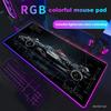 RGB 1 шт. Коврик для мыши, Модный гоночный узор, Противоскользящая резиновая подложка для игрового компьютера, Премиум-дизайн PC Racing, Большой коврик для мыши