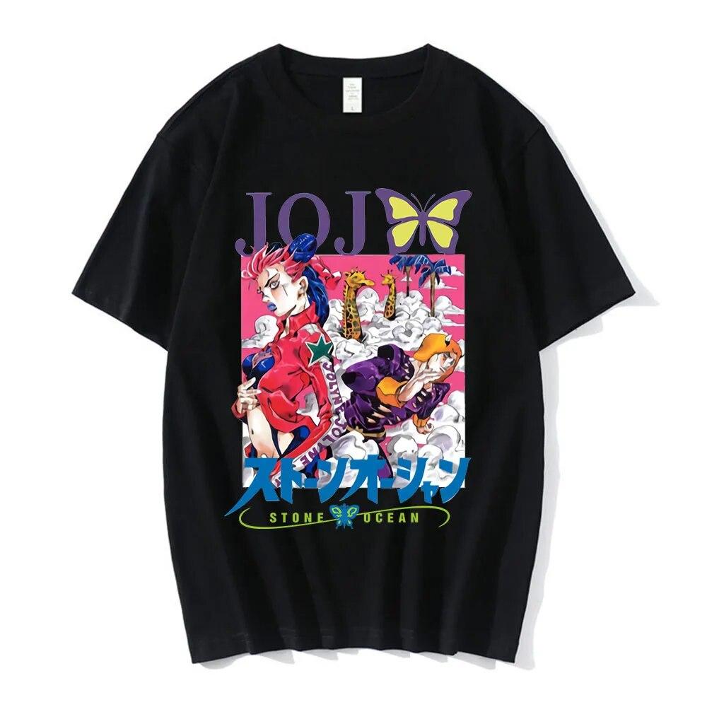 Манга Джоджо Невероятные приключения Камень Океан Куджо Джолин футболка с принтом унисекс женская футболка с аниме уличная футболка унисекс большого размера