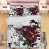 Jujutsu Kaisen Anime Duvet Cover Set 3Pcs Itadori Yuji Gojo Satoru Printed Bedding Set Polyester Bedroom Decor Pillowcases