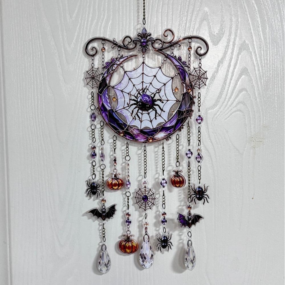 Dangling Strands Crystal Wind Chime Halloween Themed Wind Chime Suncatcher Wind Chime Door Display