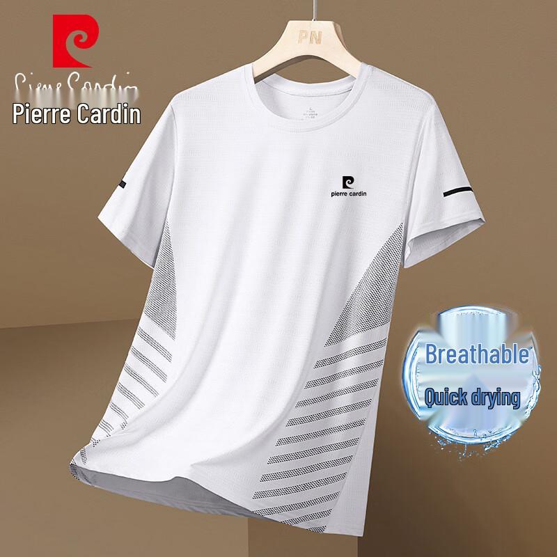 Pierre Cardin Мужская летняя футболка с коротким рукавом из ледяного шелка
