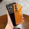 Большое окно Мягкий силикон Матовый Прозрачный чехол Для Samsung Galaxy S26 Ultra S2 S24 Plus Ударопрочный Чехол с рисунком молнии