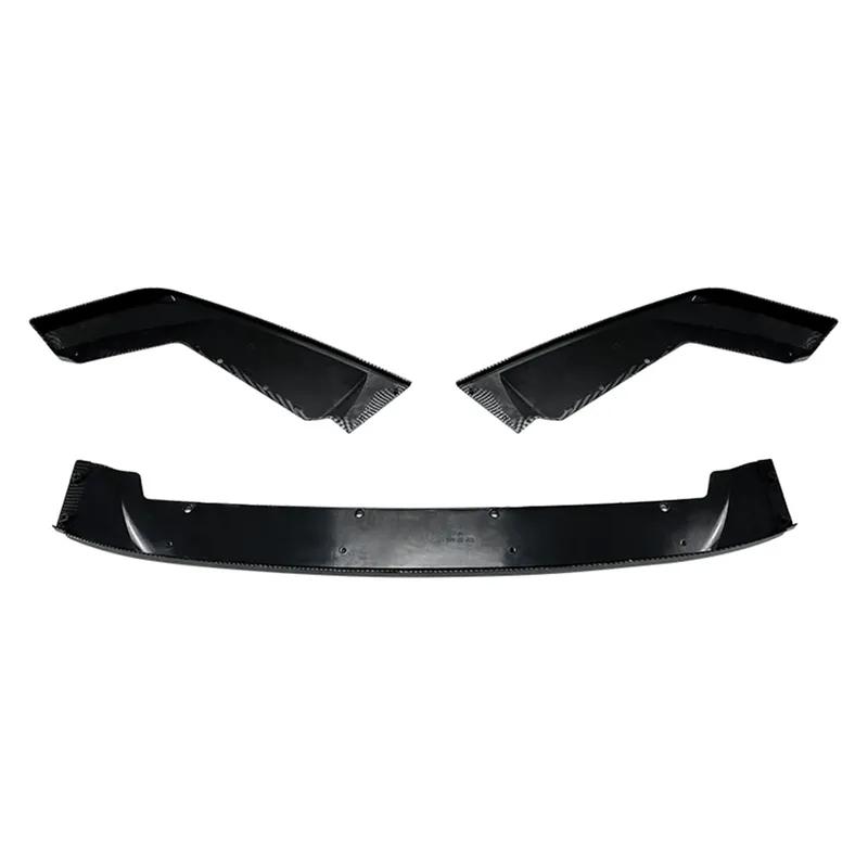 Car Front Bumper Spoiler Lip Splitter Trim Exterior Accessores Carbon Fiber Style Glossy Black CS Style For BMW F87 M2 2016-2021