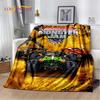 Мягкие одеяла с 3D-изображением Monster Truck Monster Jam, Теплое плед-покрывало, Уютное одеяло для пикника, кроватей, дивана, дома, спальни