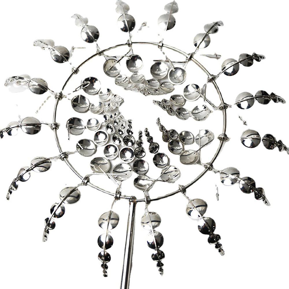 1шт Волшебная Кинетическая Ветряная Мельница Металлическая Скульптура Спиннер Сад Уникальная