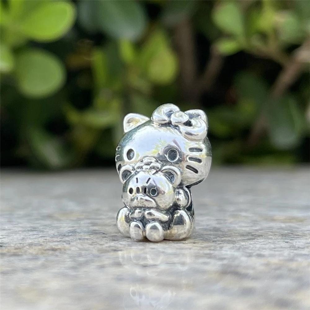 Новая серия медных милых мультяшных подвесок Vinnie Hello Kitty для DIY браслетов-цепочек, подходит для оригинальных браслетов-подвесок для женщин и девочек