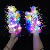 Plastic LED Glow Headband LED Lights Luminous Deer Horn Hair Band Flashing Headband  Children Toys