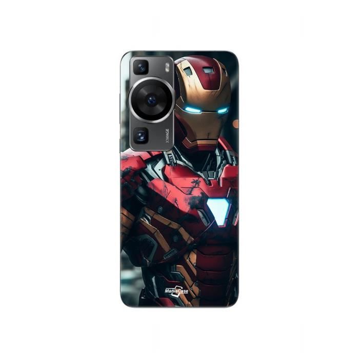 Coque - MANIACASE - Huawei P60 - Iron Man combat - Souple - Noir
