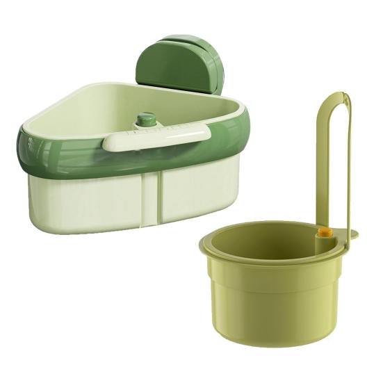 Yousheng 2 шт. Сетчатая корзина для слива в раковину с дренажным отверстием, подвесной угловой дуршлаг для раковины, треугольная корзина для сбора остатков пищи, кухонный инструмент