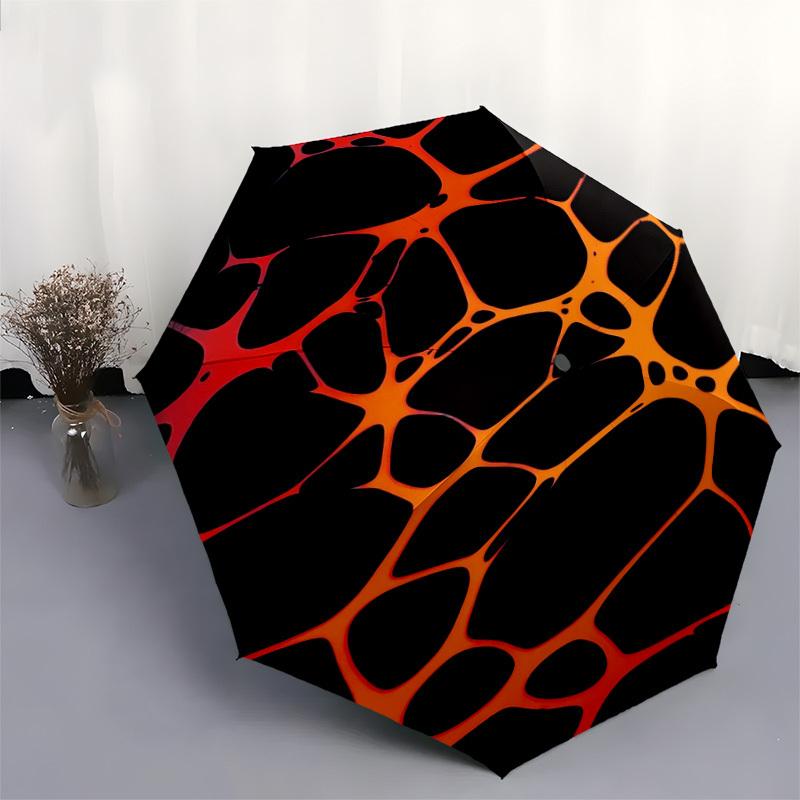 1pc Lava Flow Abstract Pattern Umbrella with Plastic Handle,Suitable for All Seasons Home Travel Outdoor UmbrellaDD1480