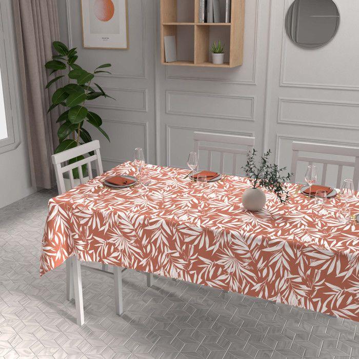Nappe imprimée anti-tâches rectangle 140x200 cm FLOREA, par Soleil d'Ocre