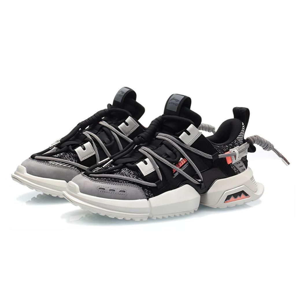 Женские низкие кроссовки Li Ning Chunky Черно-белые AGLP088-3