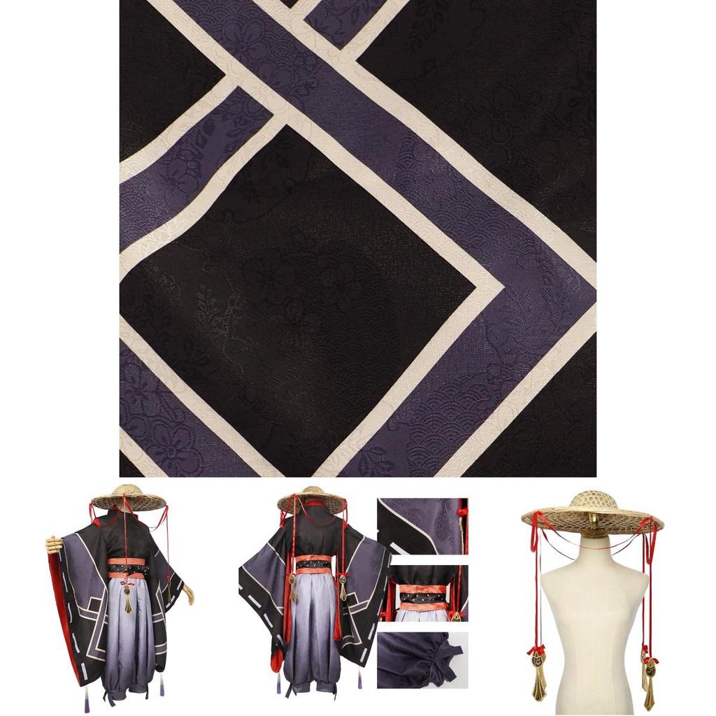 Оригинальный костюм для косплея Genshin Impact, черный, основной, набор, полиэстеровая ткань, персонажи на тему игры)