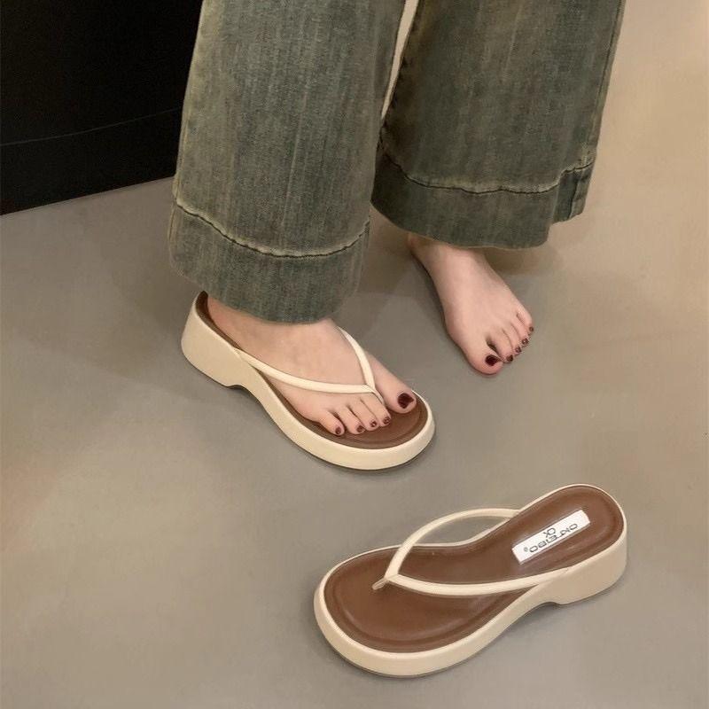 Обувь для женщин Уличные шлепанцы Высота Уникальная обувь Летние женские шлепанцы Тапочки Обувь Повседневная Оригинальная Распродажа 2025 Сандалии