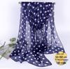 Classic Polka Dot Silk Georgette Scarf - Versatile Summer Sunscreen Shawl