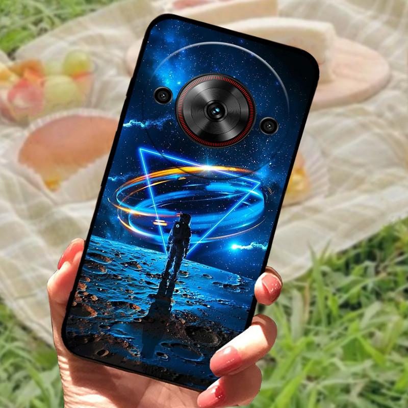 Чехол-бампер для ZTE Nubia Focus 5G, силиконовый, мягкий, с рисунком мрамора, черный, защитный