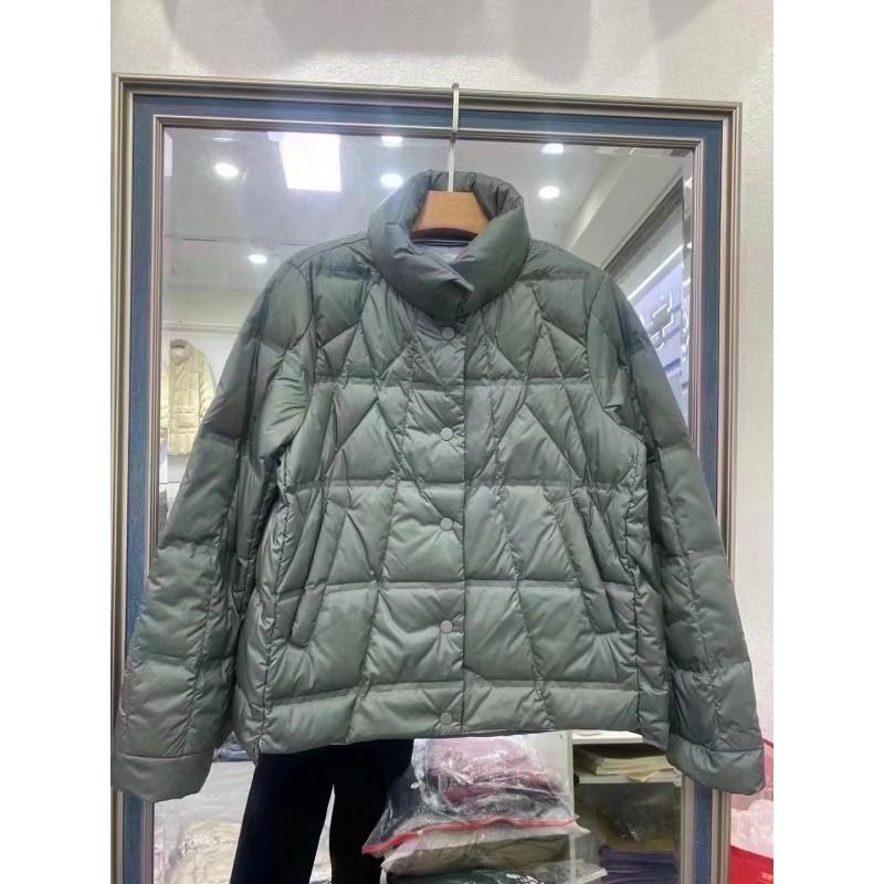 Womens Lightweight Down Puffer Jacket With Stand Collar Slim Fit Short Coat Winter Commute