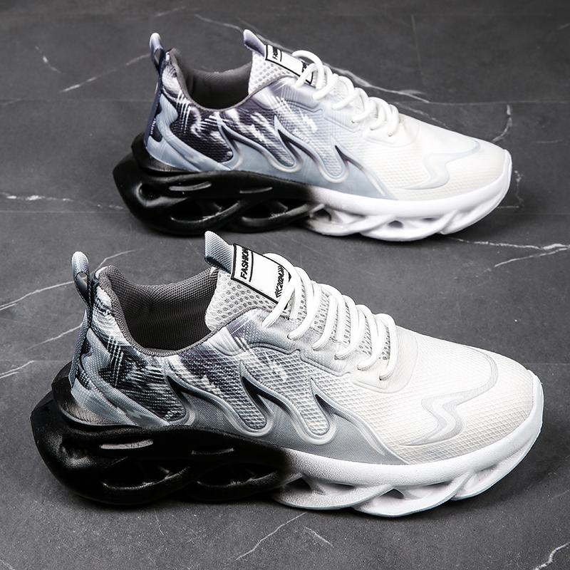 New Unisex Running Shoes Men Women Lightweight Mesh Breathable Plush Comfort Flat Soft Tennis Shoes Summertime Lace-Up Athletic Shoes Man