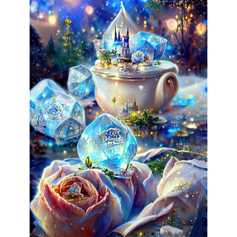 5D DIY Алмазная картина Природа Пейзаж Дом Строительство Алмазная вышивка Картина Полная круглая Алмазная мозаика DIY Домашний декор Подарок