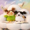 Yousheng Funny Bird Plush Toy Cute Fat Parrot Sparrow with Glasses & Hair Mini Palm-sized Stuffed Animal for Stress Relief Desk Decor And Gift