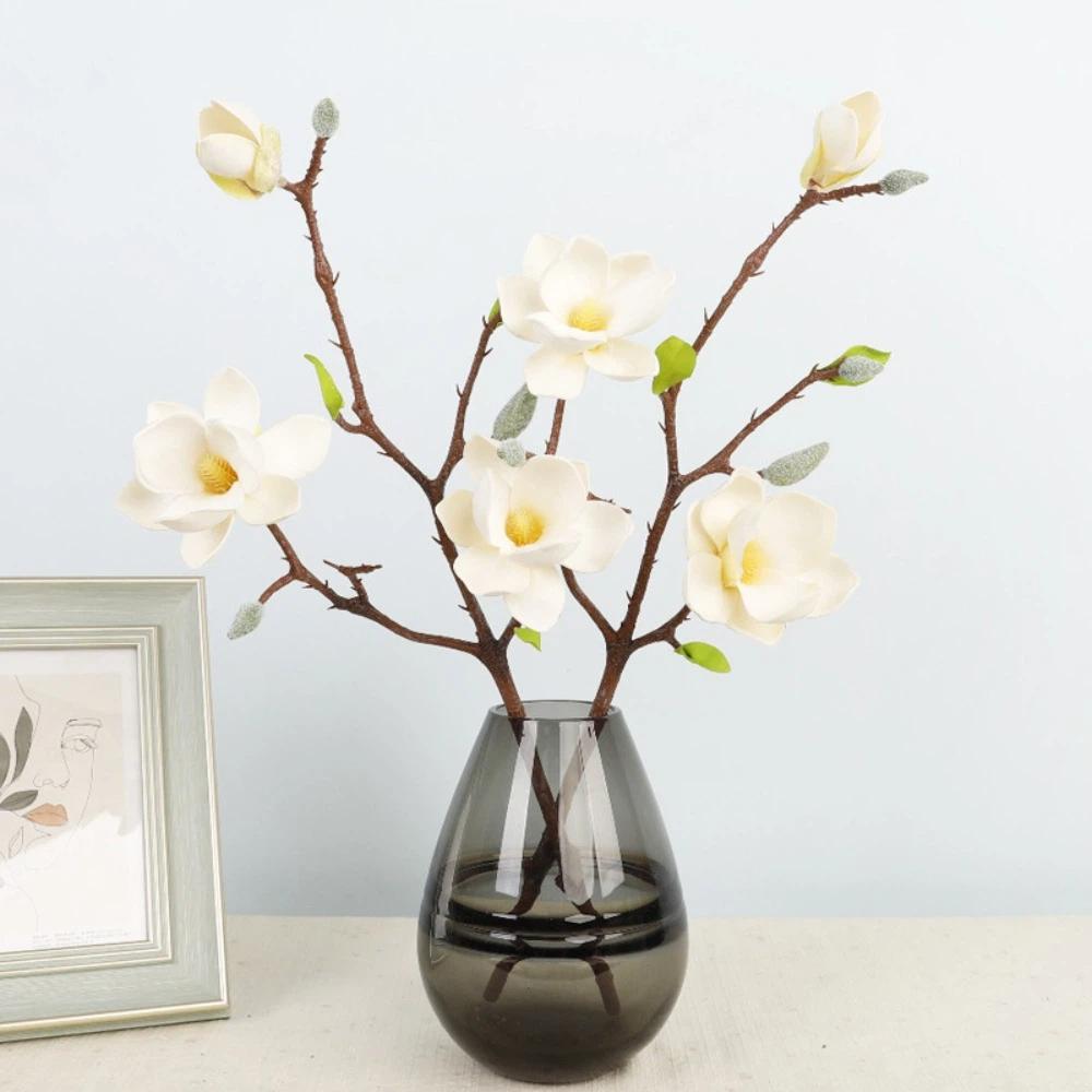 Имитация Реального Касания Большие Магнолии Ручной Работы Искусственные Цветы Орхидеи Декор Для Дома Гостиной