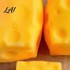 Cheese Stress Ball Large Squeeze Toy Relief Block Fidget Relaxation Elastic Focus Aid Simulated Cube Sensory Moderate Size