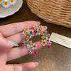 Романтичные красочные серьги-цветы из циркона для женщин, девушек, милые серьги-цветы в виде капелек воды, изысканные украшения для вечеринок, подарки