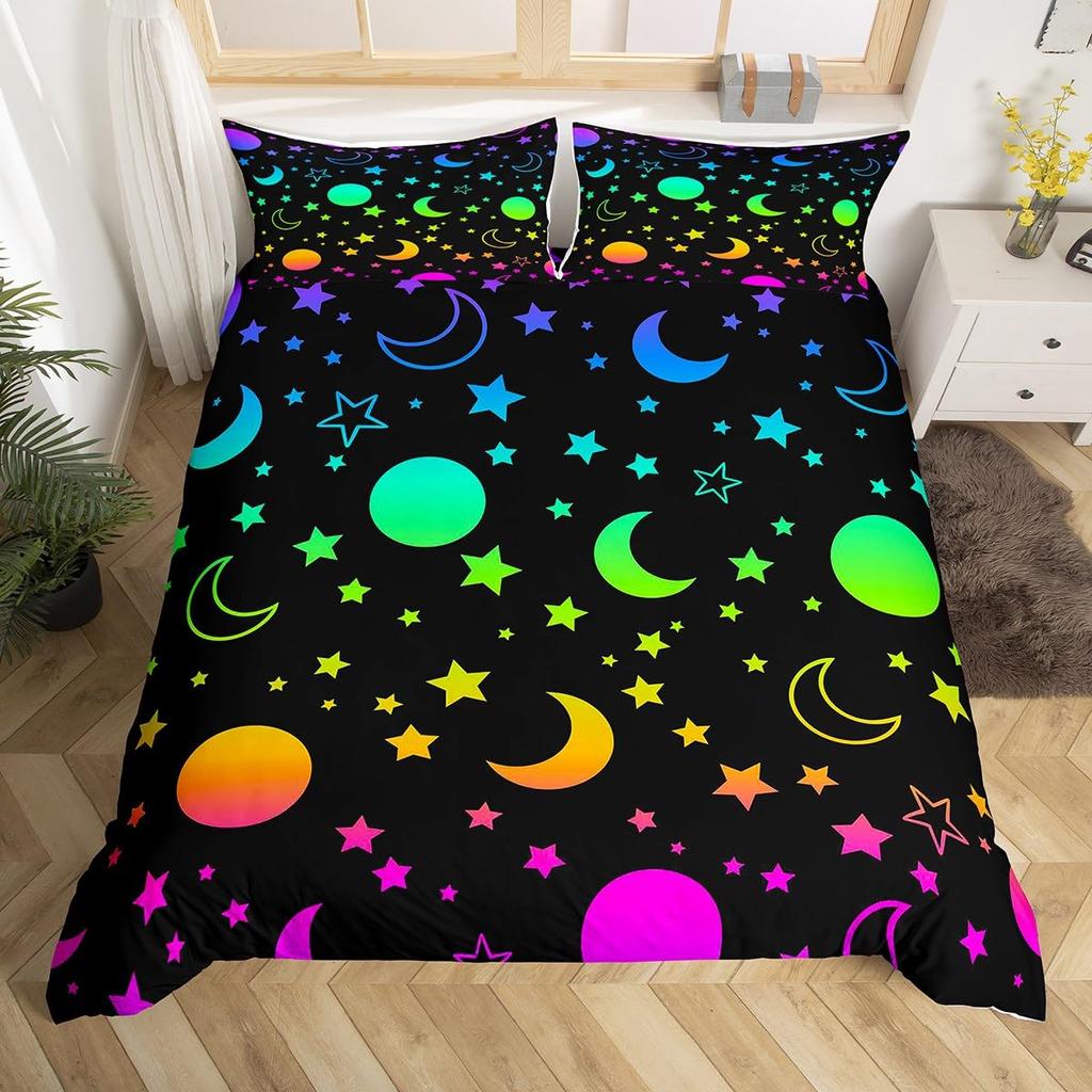 Комплект постельного белья Sparkling Stars, пододеяльник Galaxy, созвездие Astrology, зодиакальный знак Nebula, розовый гороскоп, пододеяльник