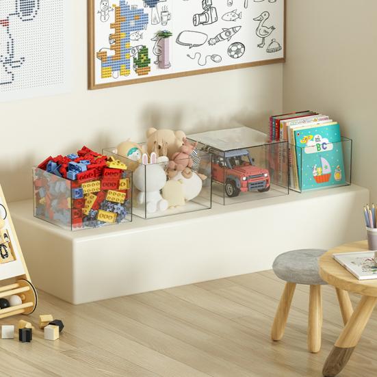 6 шт. Подставки для шведского стола, подставки для демонстрации еды, многоцелевая штабелируемая подставка для дисплея, кубическая коробка, вложенные подставки с полыми основаниями