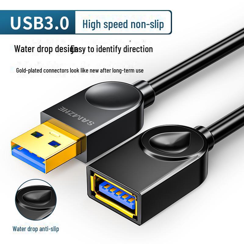 Удлинительный кабель USB 3.0, «папа-мама», позолоченная головка, длина 1–5 м, для передачи данных, клавиатуры, флеш-накопителя.