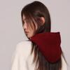 Plush ball balaclava hat women's autumn and winter big head circumference bag head ear protection face small knitted wool hat