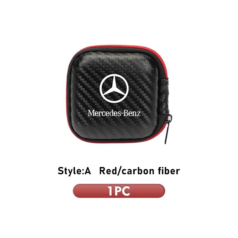 WTNWY1 Hot 2026 New For Benz Earphones Storage Bag Wired Headphones EVA Zipper Storage Box For Mercedes Benz CLK GLC W212 C200 C300 W20