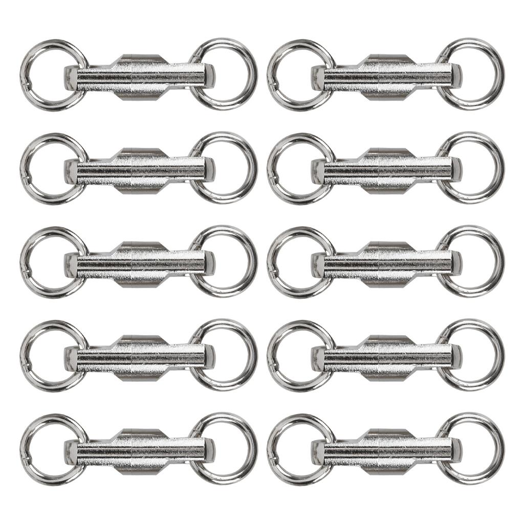 10 Pcs 3.5mm Ball Bearing Rotate Connector Stainless Steel Fishing Ball Bearing Rotate Connector for Fishing